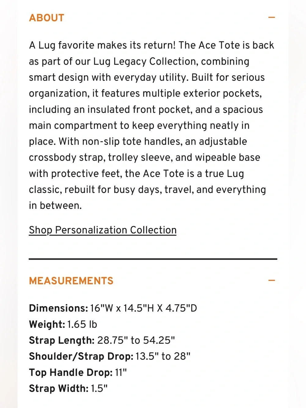 NWT Lug Legacy Collection Ace Tote Bag in Rosy Glow